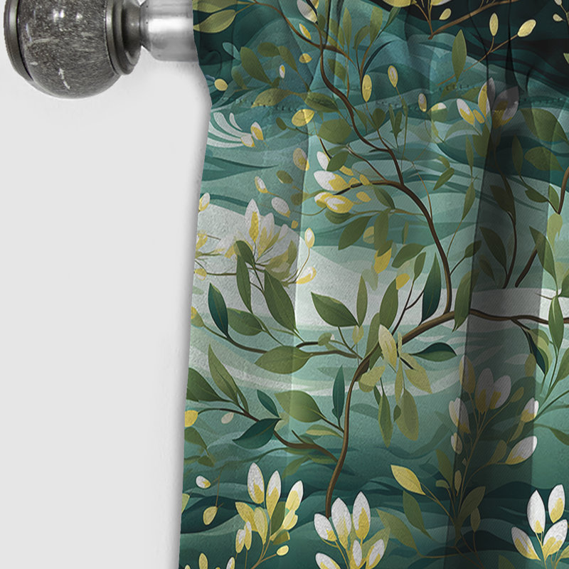 Mangrove Serenity Tropical Motif III - Rideau floral - Rideau occultant floral - 1 panneau, L 52 po x L 108 po