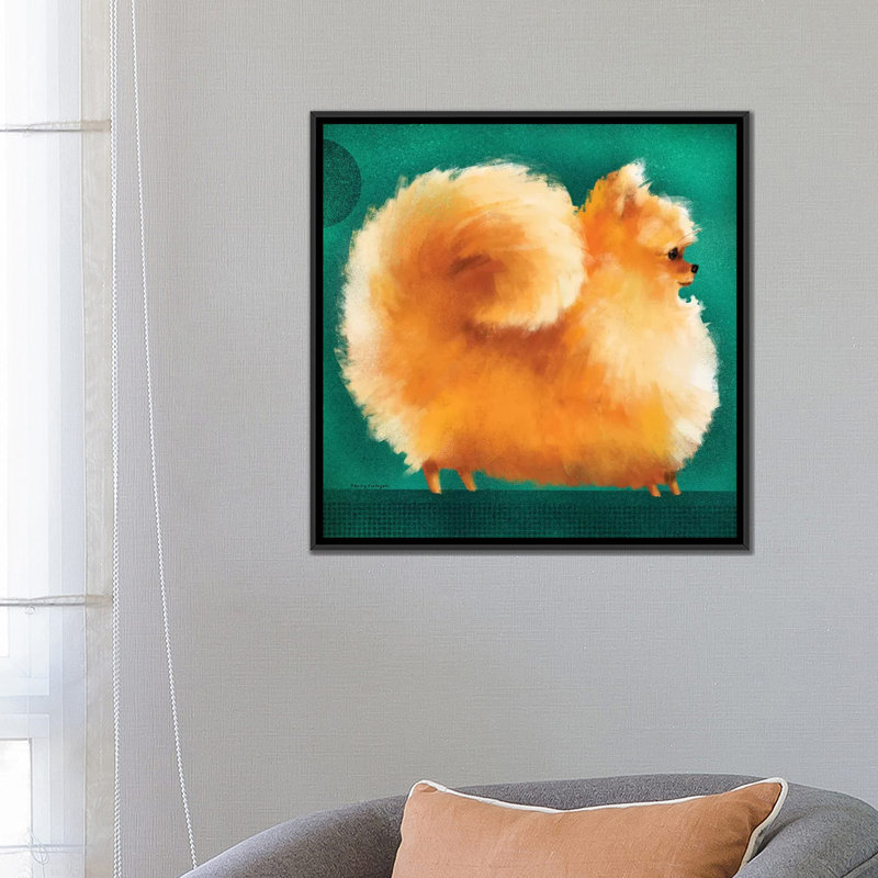 «Pom» par Terry Runyan, impression sur toile tendue sur châssis, H 37 po x l 37 po x P 1,5 po, Toile avec cadre noir