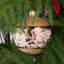 Golden Flowers Glass Christmas Tree Ornaments