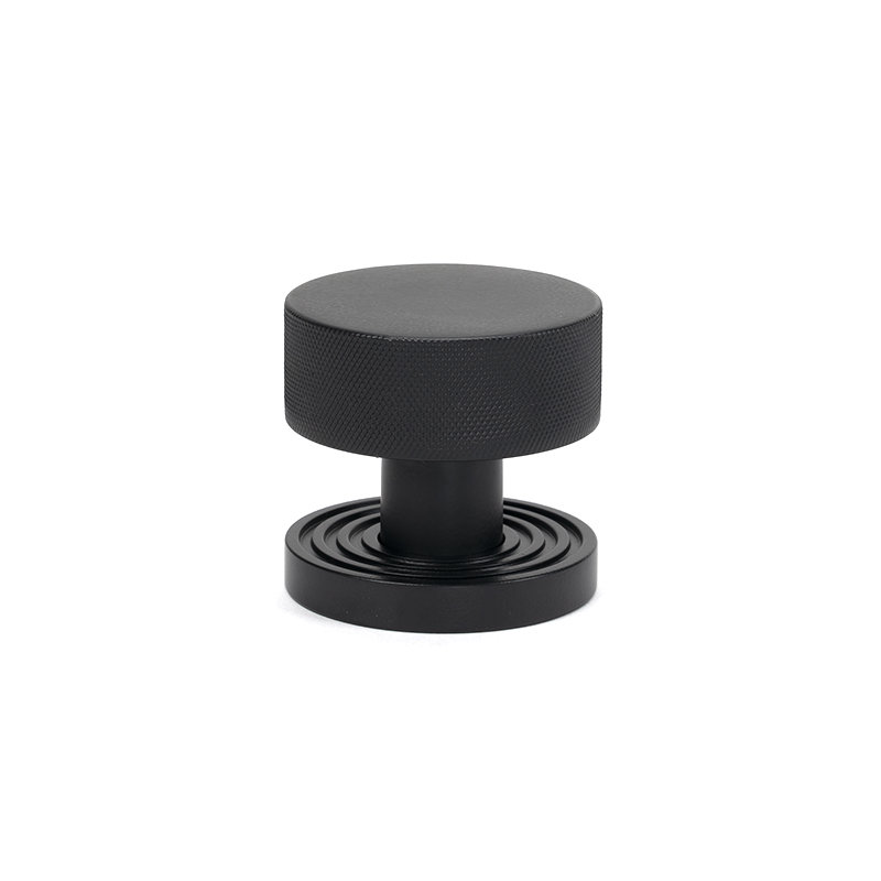 Brompton Interior Mortise Knobset, Matt Black