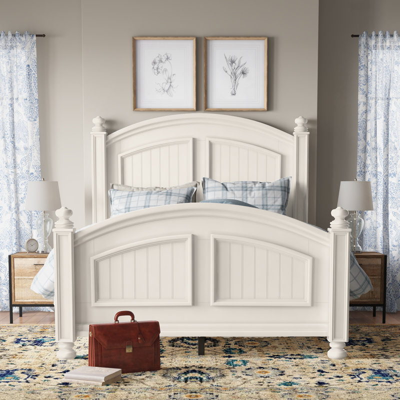 Patillo Solid Wood Standard Bed, Queen, White