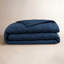 Midnight Blue Belgian Flax Linen Quilt-590704178