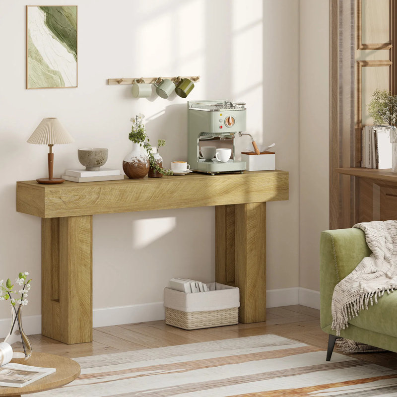 Console, canapé, mélamine, surface facile à nettoyer, anti-basculement, structure robuste, mobilier d'appoint polyvalent pour le salon, couloir, vestibule, décor