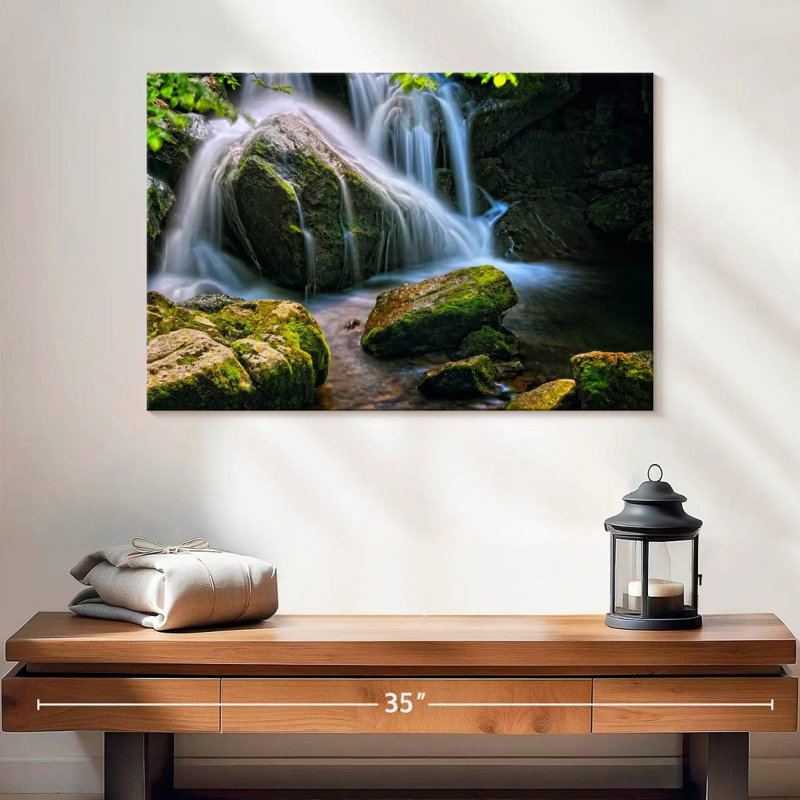 Alvord Rocks Under The Waterfall, 16" H x 24" W