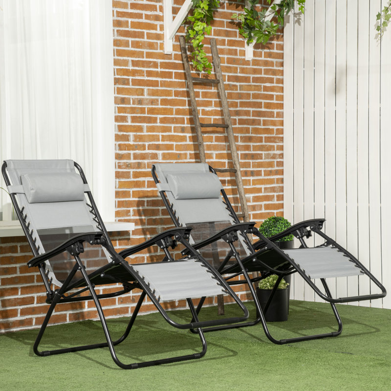 Argeniz Folding Recliner Chair, Grey