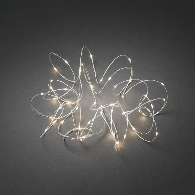 50 LED Micro Light Set - Indoor Use 4.9m of Lights, Warm White