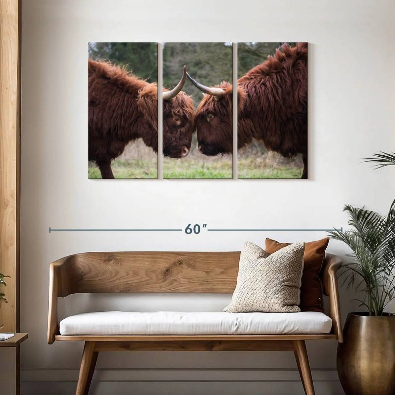 Brampt Highland Cow Clash, 28" H x 45" W