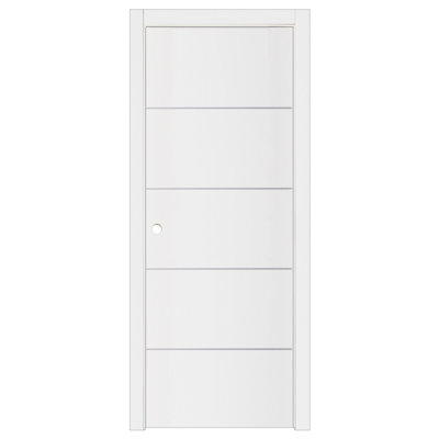 Glam G-Pro 010 Knocked Down Soft White Laminated Modern Interior Door 36in x 84in