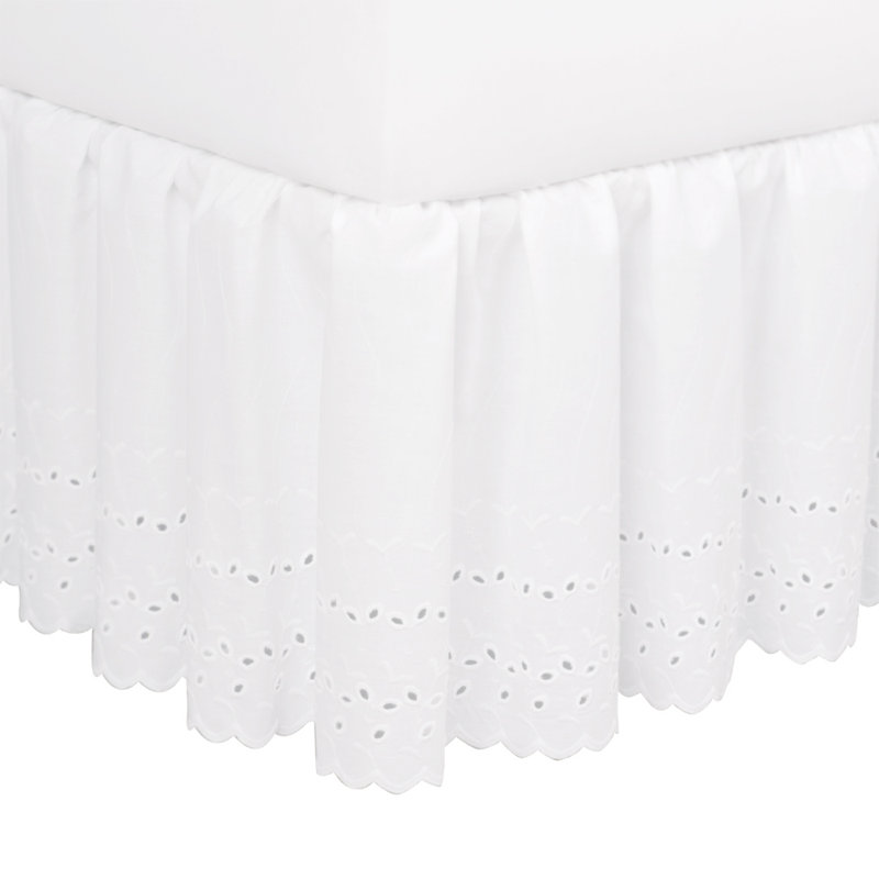 Jupe de lit Fresh Ideas, Lit double, Blanc, 14"