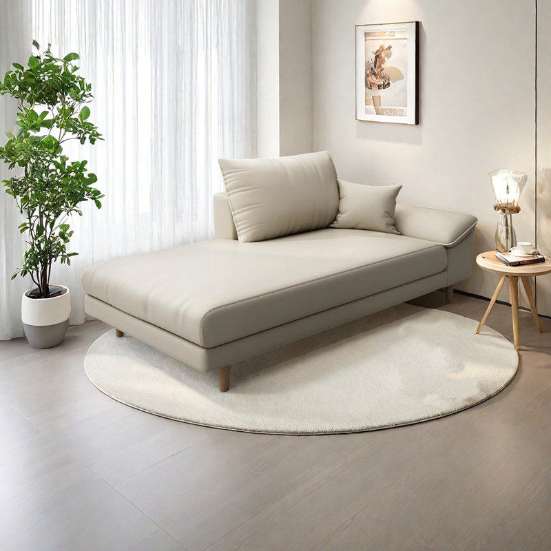 Fauteuil inclinable moderne en similicuir de luxe moderne, Face à la droite, Beige