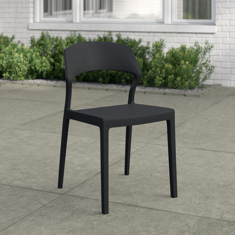 Chaise d'appoint de salle à manger Farrah, Noir