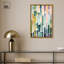 «Greenery Raindrops», art mural abstrait vert par Art Remedy-102547984-102547988