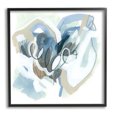 " Modern Chaotic Spiral Shapes " by June Erica Vess Painting Print