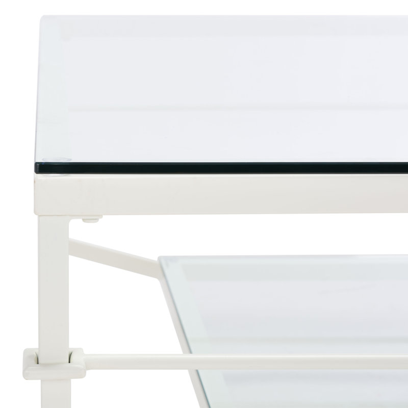 Vera Glass Coffee Table, White