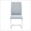 Chaise de luxe arquée simple - ensemble de 2 chaises de salle à manger en polyuréthane à haute résilience avec pattes arquées en métal argenté.-149761243-149761220