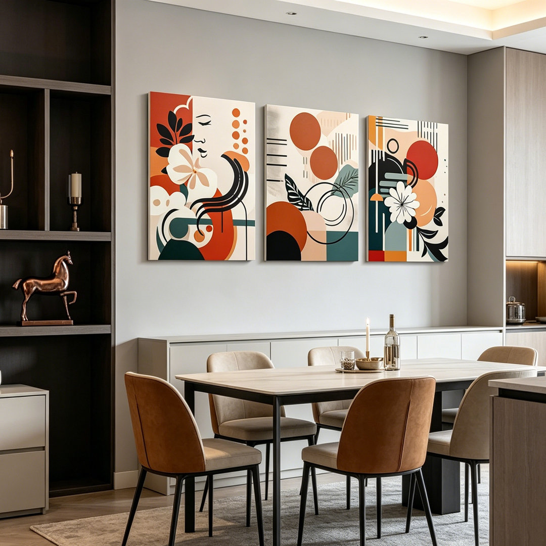 3 Piece Floater Frame Print Set on Canvas