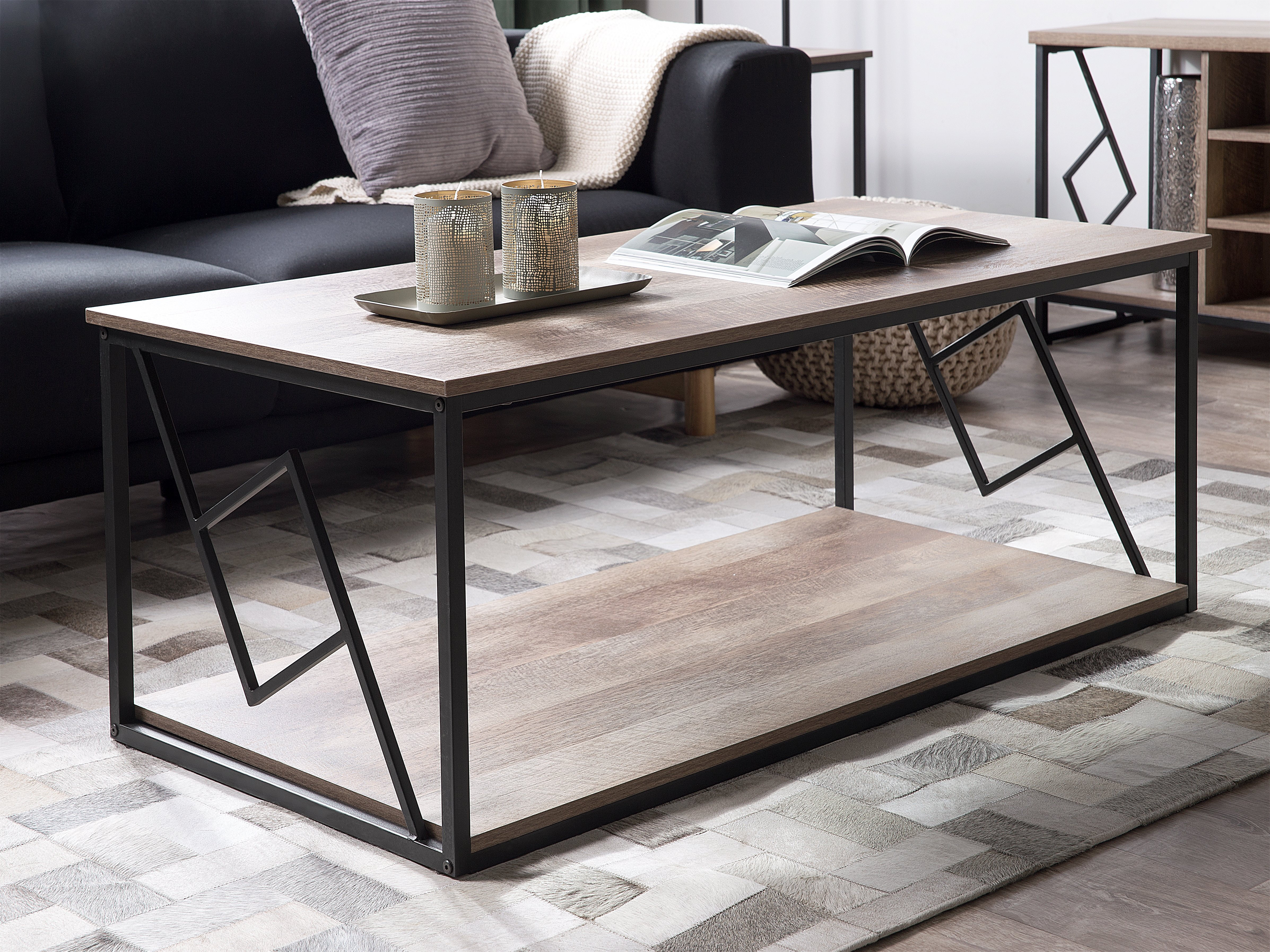 Latitude Run Marauder Floor Shelf Coffee Table with Storage | Wayfair.co.uk