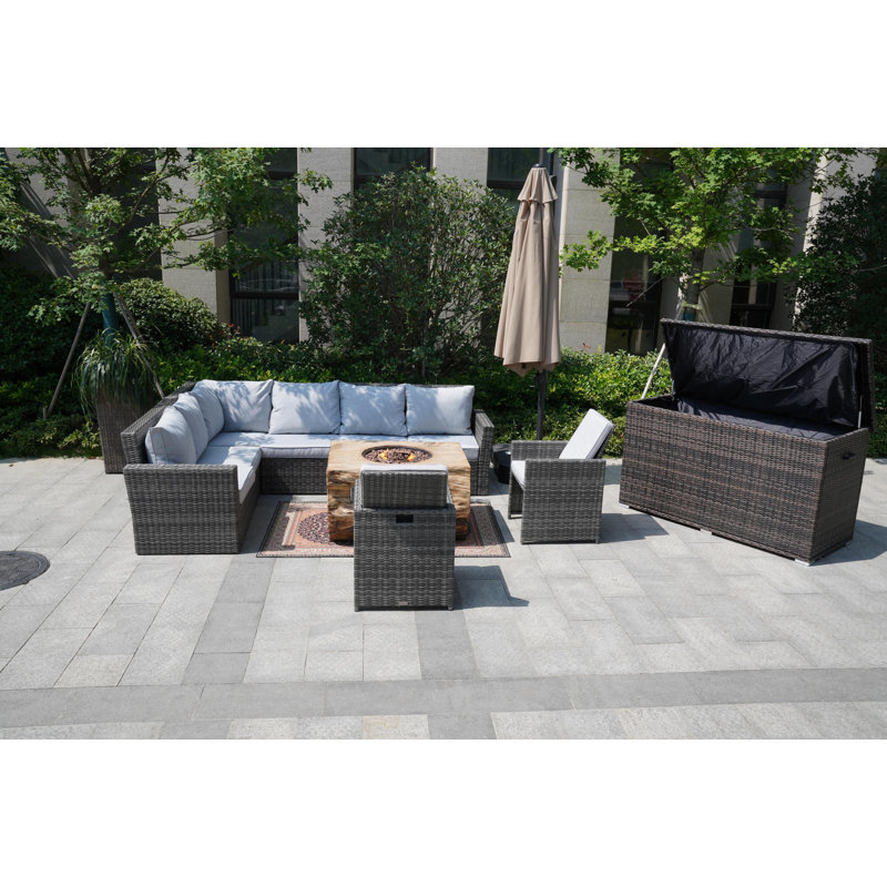 8 - Person Patio Conversation Set with Cushions