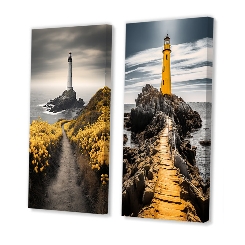 «Coastal Mist», 2 pièces, Toile tendue, H 40 po x l 40 po
