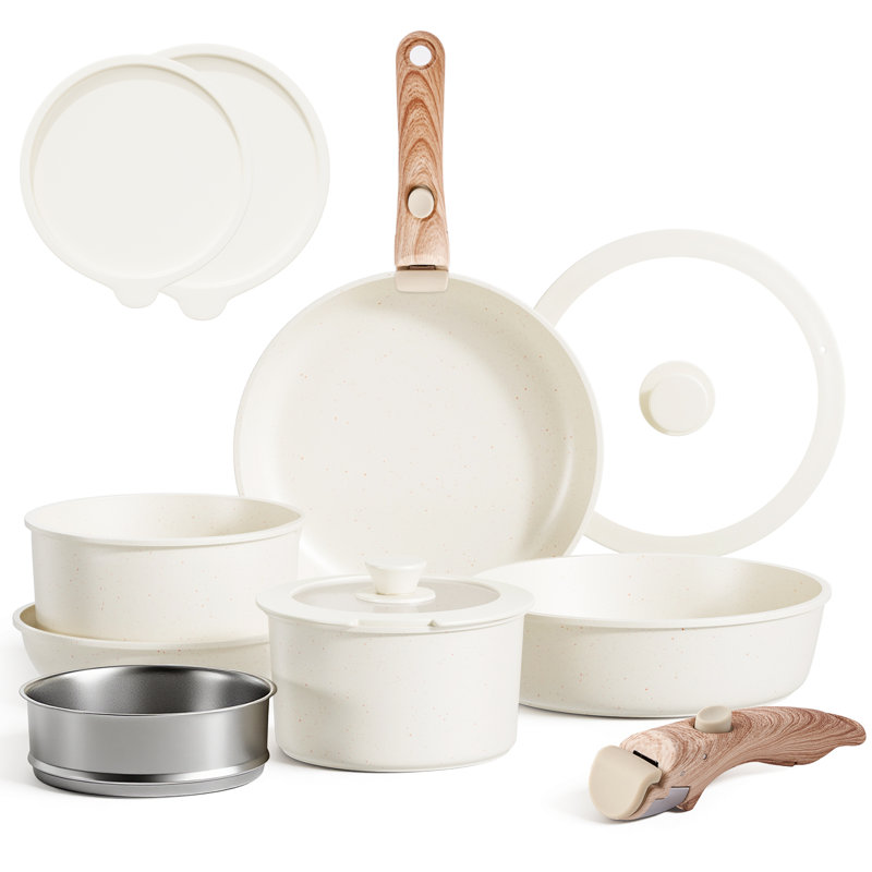 Ensemble de batterie de cuisine 11 pièces, Beige