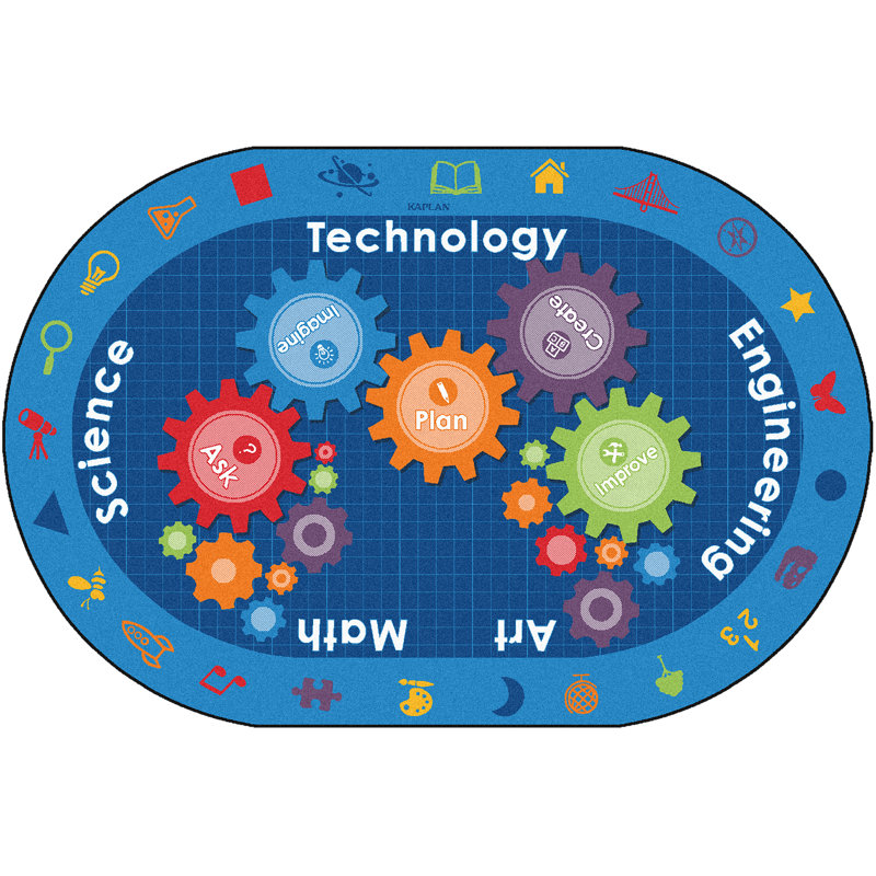 Tapis STEAM, Oval 6 pi x 9 pi