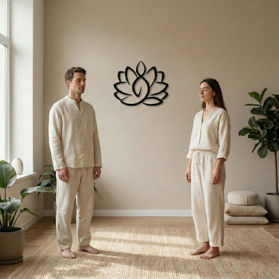 Lotus Flower Modern Plants & Flowers Wall Decor on Metal