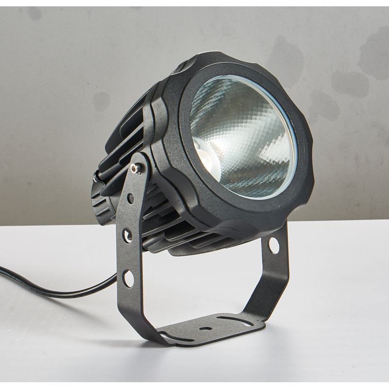 Black Aluminum 12W LED Outdoor Spotlight with Narrow Beam