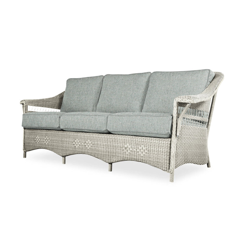 Nantucket Outdoor 3 - Seat Patio Sofa, Berkely Hall Green, Linen