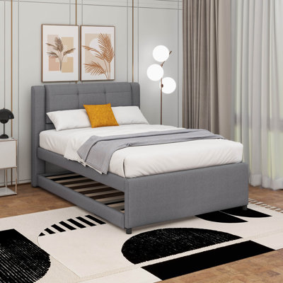 Lit plateforme double avec lit gigogne et lit gigogne double