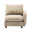 Canapé d'angle modulable 3 places en velours avec structure et ressorts de soutien, idéal pour les moments en famille, couleur camel, modulable jusqu'à 251 cm (99 pouces), en eucalyptus, assise confortable, design nomade, 3 places