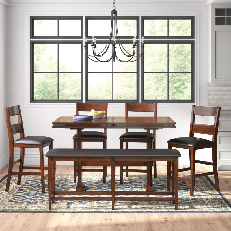 Vanni Extendable Trestle Dining Set