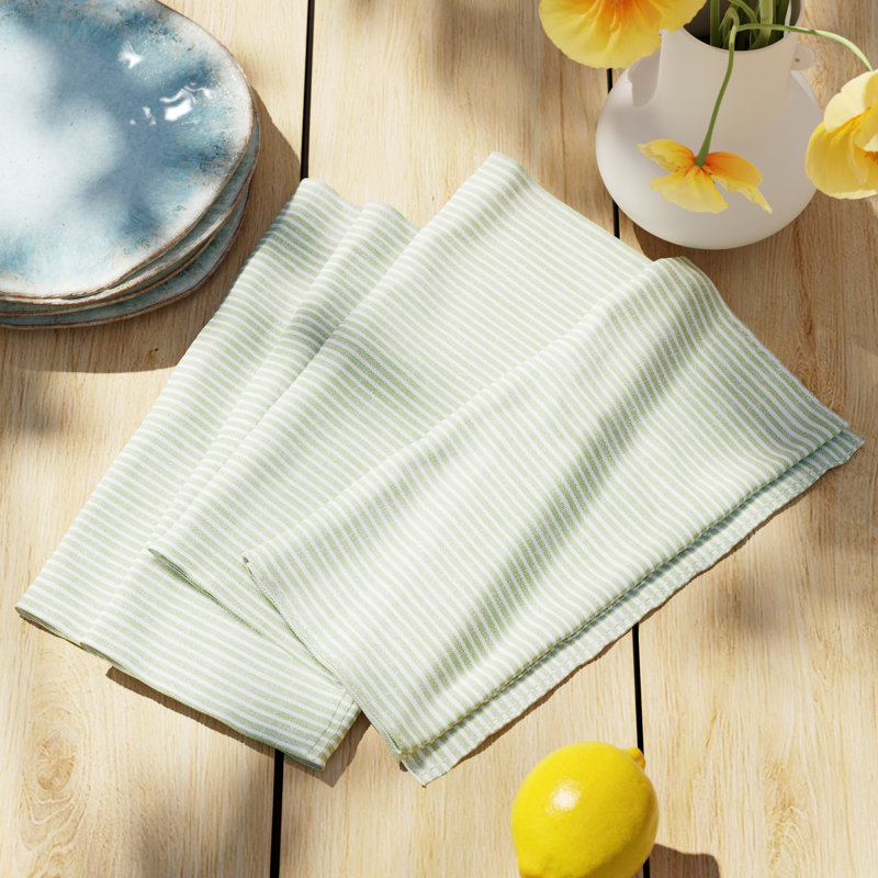 Serviette de table en coton 20 po Valorie, Vert