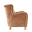 Fauteuil d'appoint à oreilles Walbert Modern Boucle avec coussin et pieds en bois massif-1632561473