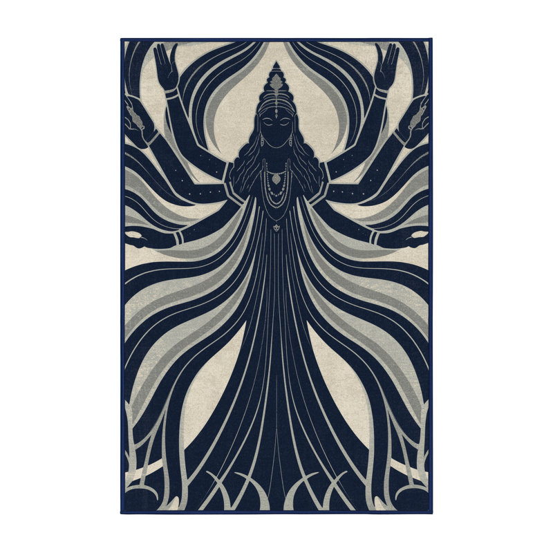 Tapis gris délavé à la machine Hamilton Kali Glam, 4 x 2