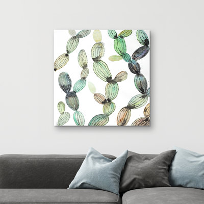 Cactus pattern - 32"x32" art on canvas