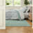 -Piece King Bedding Sets, Green Polyester Modern Comforter Sheet Set for Home