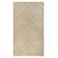 Wool Striped Area Rug in Beige