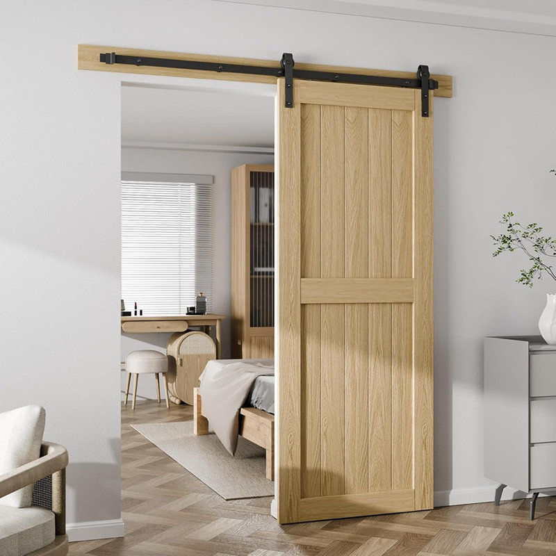 6FT Sliding Barn Door Hardware Kit For Single Door-Sturdy&Smooth...