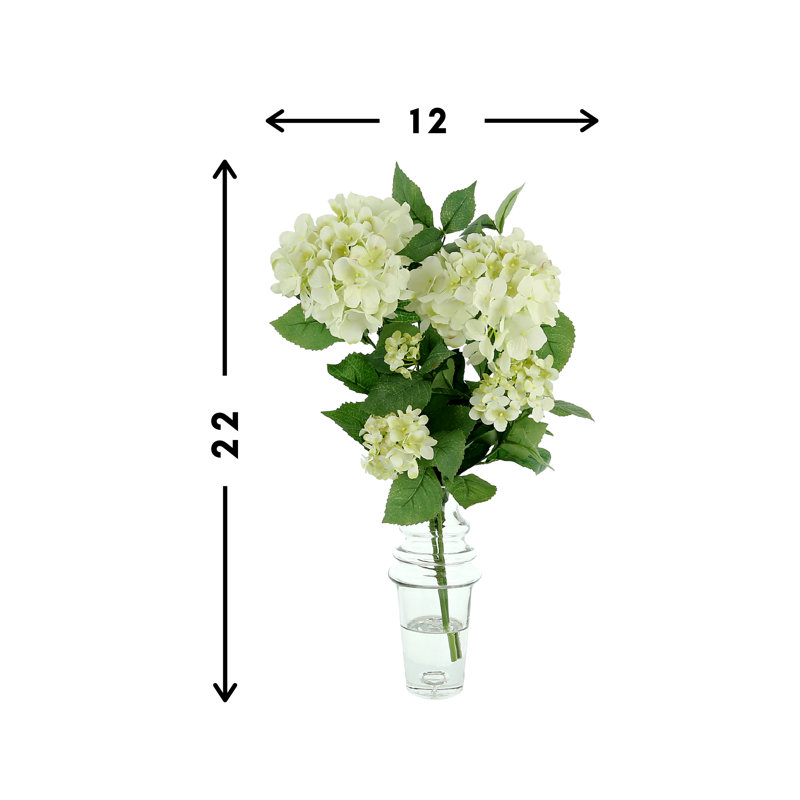 Organic Modern Hydrangea Floral Arrangement