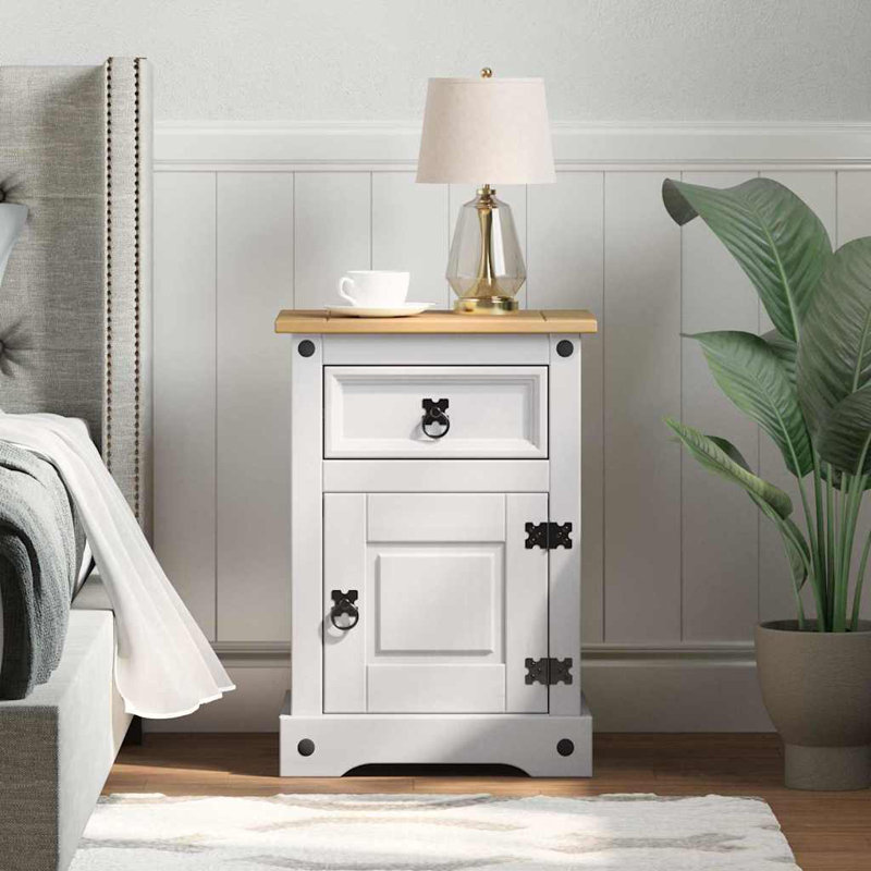 45cm W Solid Wood Bedside Table