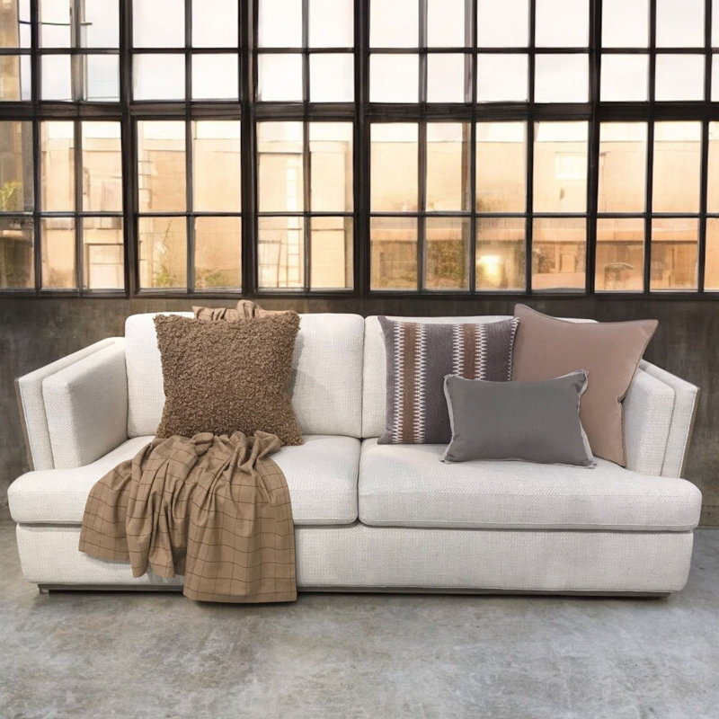 Square Pillow Cover & Insert, Tan, 26"H x 26"W
