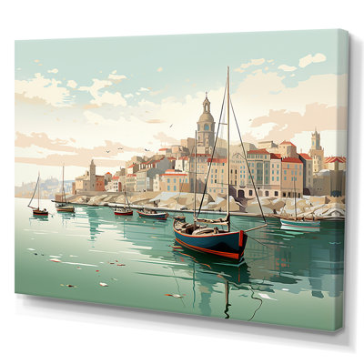 Vieux port au sud de l'Italie - Italie, salon d'art mural