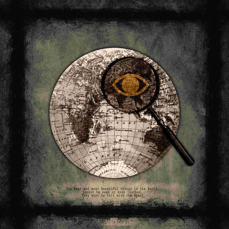 Globe terrestre - impression sur toile tendue, H 30 po x l 30 po