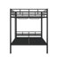 Full-Over-Full Metal Bunk Bed With LED Lighting, Mesh Storage Bins, And Clothing Hooks-155612973