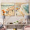 «Orange Umbrella Beach Day Tranquitt I - Beach People», ensemble de 2 reproductions d'art sur toile