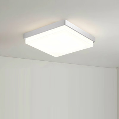 Plafonnier encastré carré moderne à DEL - blanc lumière du jour 6500K, écoénergétique, 50 000 heures à DEL intégrées pour une utilisation à l'intérieur