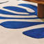 Corail Hand Tufted Wool Floral Area Rug in Blue-1316184058