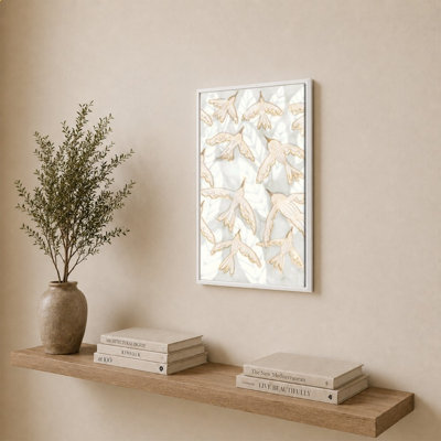 Nature's Soft Bird Tapestry by Sarah Jane - Graphic Art on Canvas