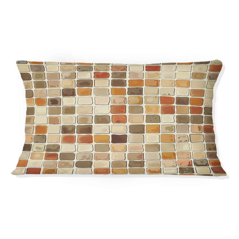 Coussin brun Midcentury Mosaic II - Midcentury