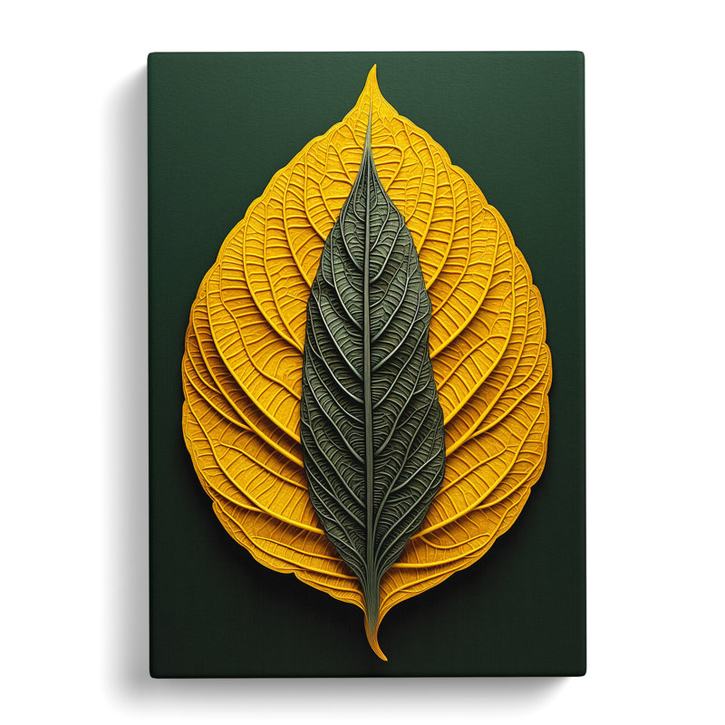 Leaf Op - Wrapped Canvas, 60cm H x 40cm W x 3cm D